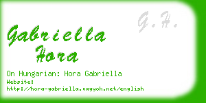 gabriella hora business card